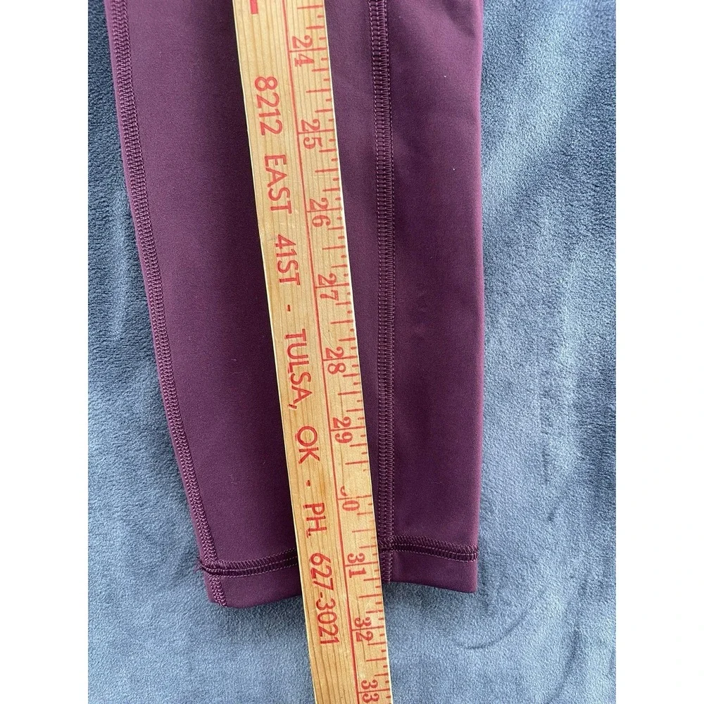 Lululemon Women's Size 4 Burgundy High‎ Rise Pocket Leggings Yoga Pants